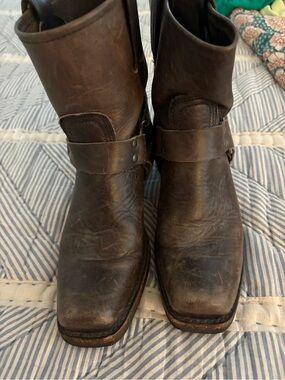 Women’s Brown Leather Harness Boots
